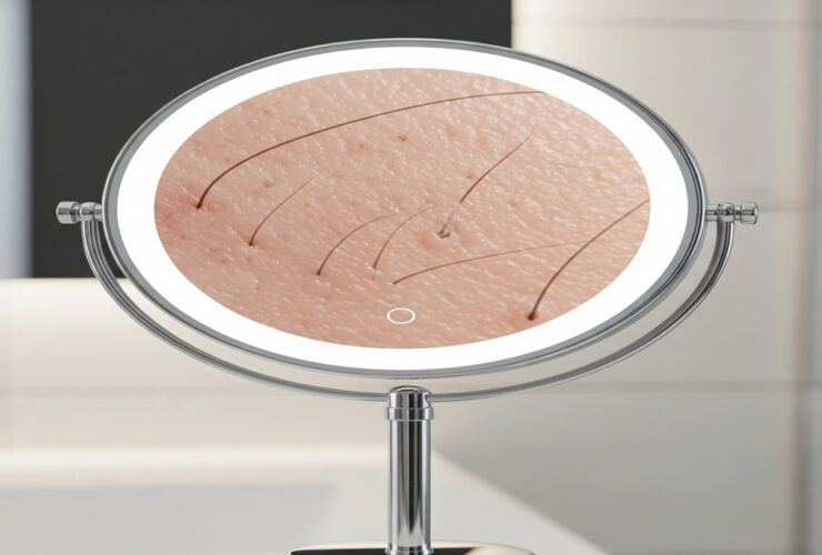 20x magnifying mirror with light
